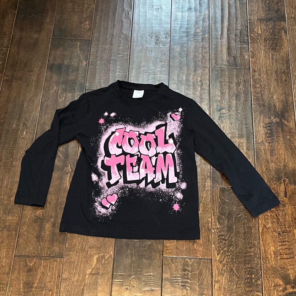 Zara Kids Black and Pink Long Sleeve Shirt